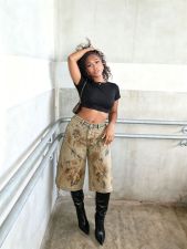 Plus Size Print Seventh Jeans GYLN-0023
