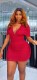 Deep V Neck Ruched Mini Dress GADE-10241