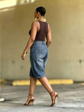 Plus Size Patchwork Fifth Jeans GYLN-0331