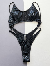 Snake Print One Piece Swimsuit CSYZ-D528WY