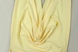 Sexy Solid Color Ruched Mini Dress GJYO-JD305598