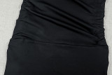 Slash Neck Backless Solid Color Maxi Dress GJYO-JD305569