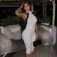 Polka Dot Print Backless Jumpsuit GJYO-JP006337