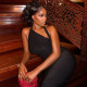 Slash Neck Backless Solid Color Maxi Dress GJYO-JD305569