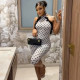 Polka Dot Print Backless Jumpsuit GJYO-JP006337