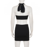 Sexy Hollow Out Backless Mini Dress GPKJ-MR49437