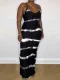 Stripe Print Sling Maxi Dress ZDF-33536