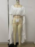 Double-layered Chiffon Ruched Short Tops LSD-2921