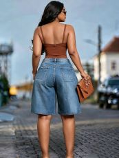 Fashion Washed Loose Denim Short SH-391569