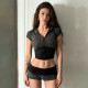 Sport Zipper Knits Two Piece Shorts Set GPKJ-MR50085