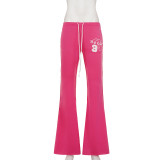 Letter Print Drawstring Sport Pants GPKJ-MR49453
