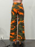 Camouflage Print Loose Jeans OD-8782