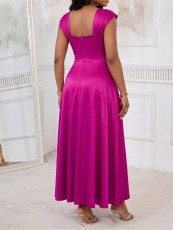 Ice-Silk Solid Color Maxi Dress GYLY-9848