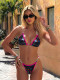 Sexy Contrast Color Sequin Bikinis 2 Piece Swimsuit CASF-6824