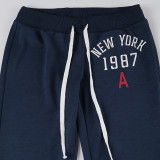 Letter Print Sport Micro Flare Pants GPKJ-MR41529