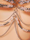 Metal Chain Beaded Hollow Out Tank top GZYY-B25183