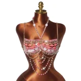 Colorful Beaded Body Chain Tank Top GZYY-B27374