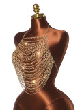 Sexy Multi-layer Alloy Chains Chest Chain Tank Top GZYY-J25524