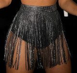 Rhinestone Fishnet Patchwork Skirt GZYY-1166
