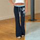 Vintage Floral Prints Contrast Color Pants GPKJ-MR49390