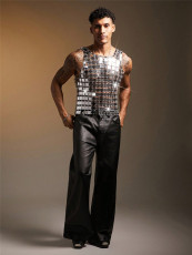 Men's Acrylic Mirrored Sexy Tank Top GZYY-k25576