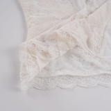 Lace Patchwork Hollow Out T Shirt GPKJ-MR49680