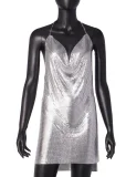 Backless Sequin V Neck Halterneck Mini Dress GZYY-2669