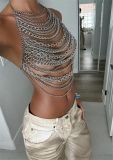 Sexy Multi-layer Alloy Chains Chest Chain Tank Top GZYY-J25524