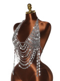 Multi-Layer Sparkling Diamond Chain Vest Chest Chain GZYY-B27232