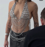 Multi-Layer Sparkling Diamond Chain Vest Chest Chain GZYY-B27232