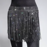 Rhinestone Fishnet Patchwork Skirt GZYY-1166