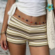 Stripe Contrast Color Knits Shorts GPKJ-MR49457