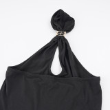 Halterneck Off Shoulder Tank Tops GPKJ-MR49537