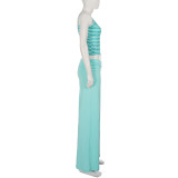 Stripe Sling Top Two Piece Pants Set GPKJ-MR50086