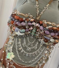 Sexy Backless Colored Gemstone Halterneck Tank Top GZYY-B25293