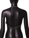 Metal Sequins Backless Chain Tank Top GZYY-20470