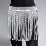 Rhinestone Fishnet Patchwork Skirt GZYY-1166