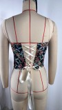 Vintage Print Sleeveless Top GPBY-VE8499