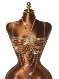Colorful Beaded Body Chain Tank Top GZYY-B27374
