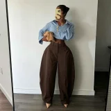 Casual Loose Solid Color Pants NY-11299