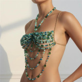 Multi-layered Colorful Bead Body Chain GZYY-B27014