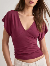 Short Sleeve V Neck T Shirt MIL-L381