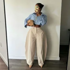 Casual Loose Solid Color Pants NY-11299