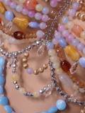 Hollow Out Backless Colored Gemstone Body Chain GZYY-B24652