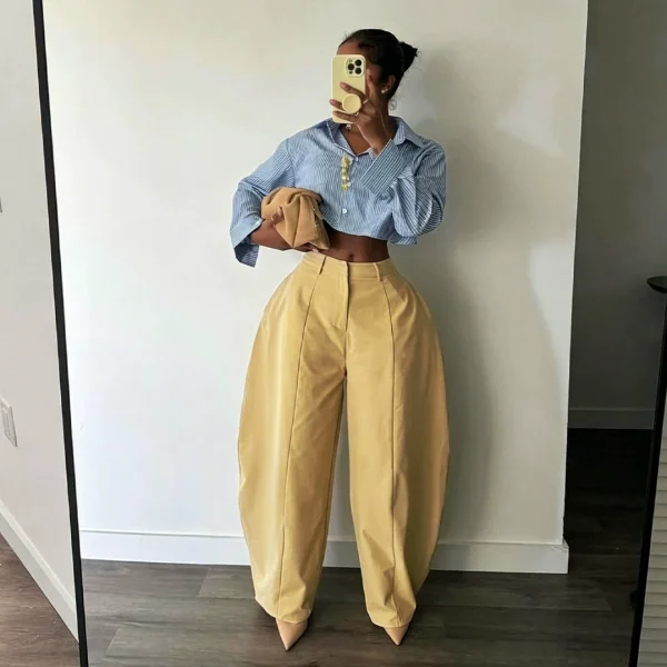 Casual Loose Solid Color Pants NY-11299