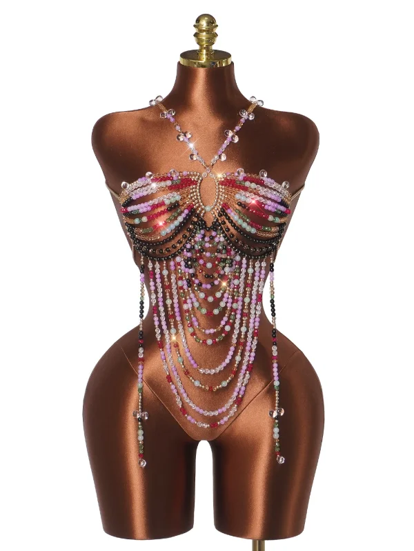 Sexy Halterneck Colorful Body Chain GZYY-B25849