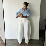 Casual Loose Solid Color Pants NY-11299