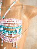 Colorful Pearl Halterneck Tank Top GZYY-B25329