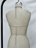Metal Chain Deep-V Top GZYY-27192