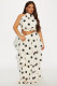 Polka Dot Print Sleeveless Two Piece Skirt Set NY-11288